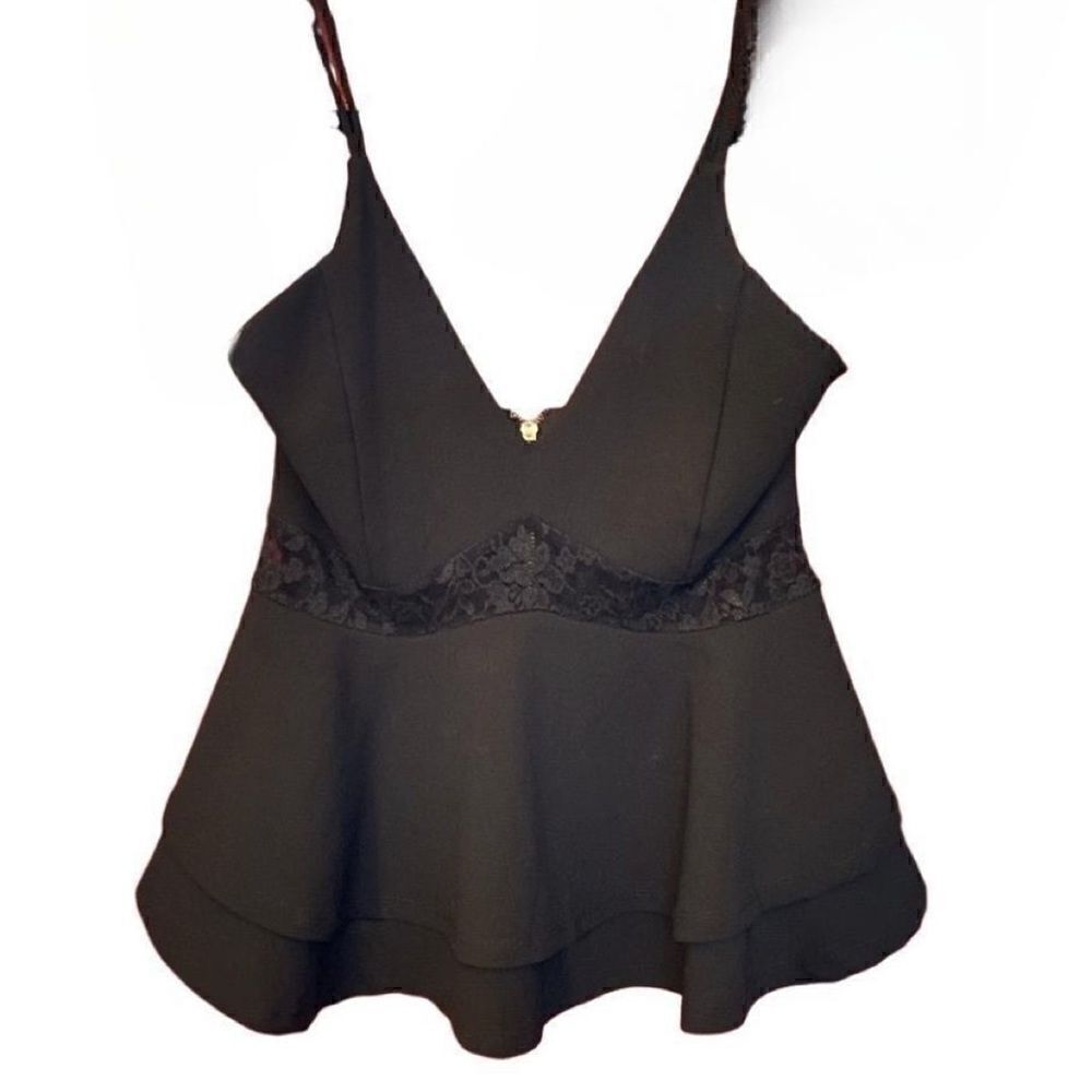 Top – Size Large Revamped Black Lace Mermaid Style